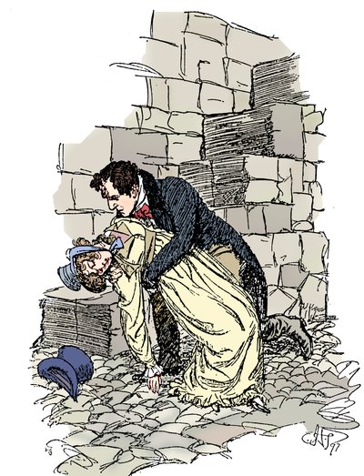Scena z perswazji Jane Austen, 1897 autorstwa Hugh Thomson