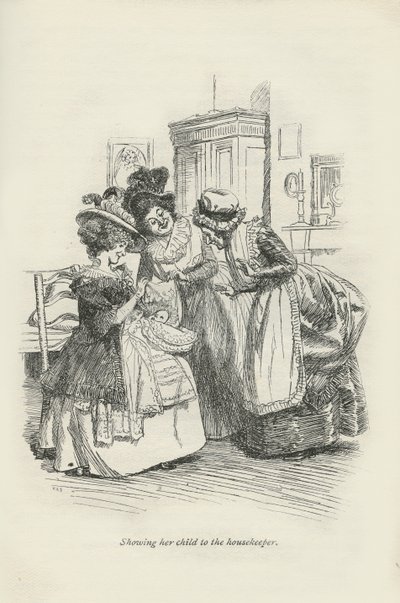 Pokazanie dziecka gospodyni, 1896 autorstwa Hugh Thomson