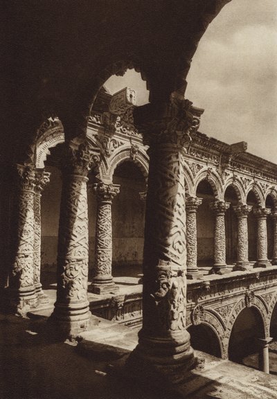 Meksyk: stolica Mejico, Monasterio Merced (zdjęcie czarno-białe) autorstwa Hugo Brehme