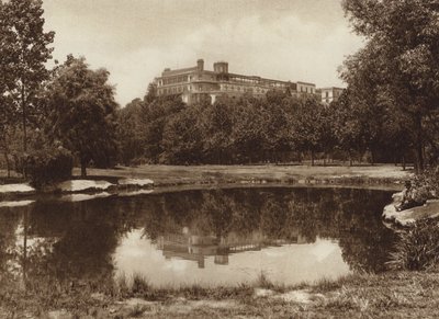 Meksyk: Castillo Chapultepec (zdjęcie czarno-białe) autorstwa Hugo Brehme