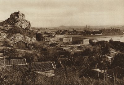 Meksyk: port Mazatlan (zdjęcie czarno-białe) autorstwa Hugo Brehme