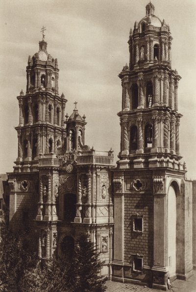 Meksyk: San Luis de Potosi, La Catedral (zdjęcie czarno-białe) autorstwa Hugo Brehme