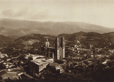Meksyk: Taxco (zdjęcie czarno-białe) autorstwa Hugo Brehme