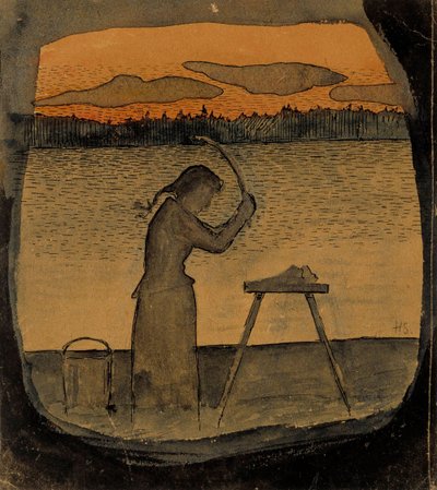 Pranie autorstwa Hugo Simberg
