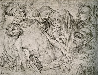 Rysunek po zdjęciu z krzyża, c1460-1480, 1908. autorstwa Hugo van der Goes