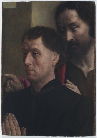 Portret modlącego się mężczyzny ze świętym Janem Chrzcicielem autorstwa Hugo van der Goes