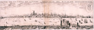 Widok Londynu od południa, 1643 autorstwa Hugue Picart