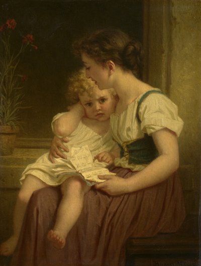 Matka i dziecko, c.1864 autorstwa Hugues Merle