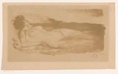 Leżąca naga kobieta autorstwa Huib Luns (signed by artist)