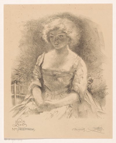 Siedząca dziewczyna autorstwa Huib Luns (signed by artist)