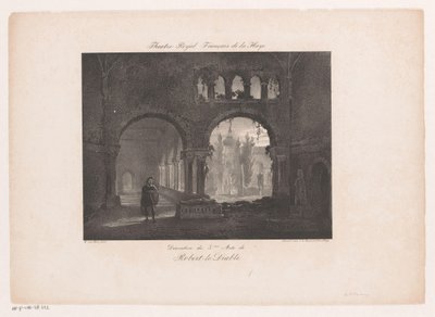 Scenografia do opery Robert le diable Theatre Royal Francais de la Haye (tytuł na obiekcie) autorstwa Huib van Hove Bz