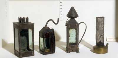 Prototyp lampy bezpieczeństwa dla górników, 1815 r. autorstwa Humphry Davy