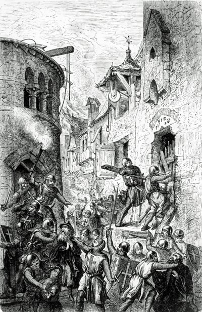 Antysemityzm i prześladowania Żydów przez krzyżowców, 1881 autorstwa Hungarian School