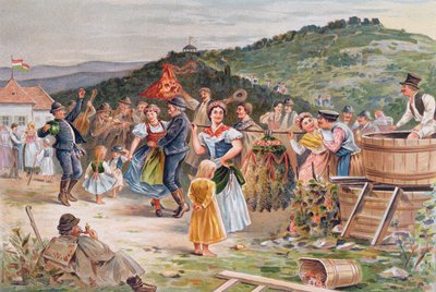 Festiwal z okazji zbiorów wina na Węgrzech autorstwa Hungarian School