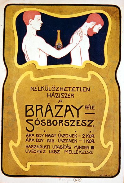 Węgierska reklama wody toaletowej Brazay, ok. 1900 (kolor lito) autorstwa Hungarian School