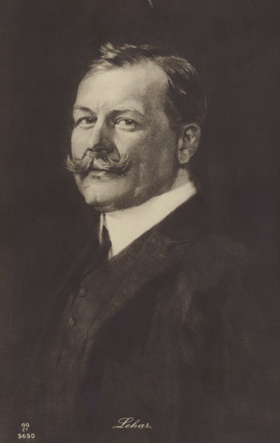 Portret Franza Lehar autorstwa Hungarian School
