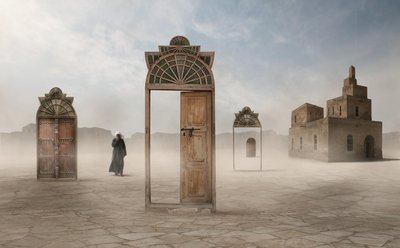 Starożytne Drzwi – Podróż przez pustynię autorstwa Hussain Buhligaha