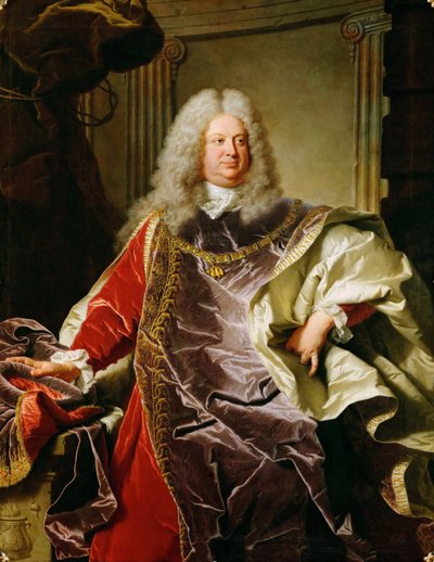 Barok: Portret Philippe Louis, hrabiego Sinzendorf Neubourg - Portret hrabiego Philippe Ludwig Wenzel von Sinzendorf (1671-1742) autorstwa Rigaud, Hyacinthe Francois Honore (1659-1743) autorstwa Hyacinthe Francois Rigaud