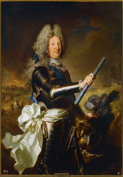 Louis de France, Wielki Delfin, ojciec króla Hiszpanii Filipa V ... (obraz na płótnie) autorstwa Hyacinthe Francois Rigaud