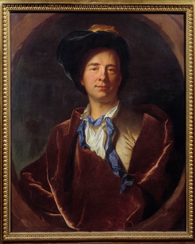 Portret Bernarda Le Bouyer (Le Bovier) de Fontenelle (1657-1757), francuskiego pisarza Obraz Hyacinthe Rigaud (1659-1743) 1713 Nd. 0,79x0,63 m Montpellier, Muzeum Fabre - Portret Bernarda Le Bouyer (Le Bovier) de Fontenelle (1657-1757), francuskiego pisarz autorstwa Hyacinthe Francois Rigaud