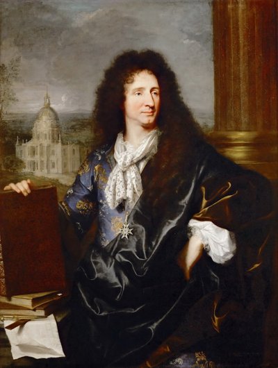 Portret Julesa Hardouina-Mansarta 1646-1701 autorstwa Hyacinthe Francois Rigaud