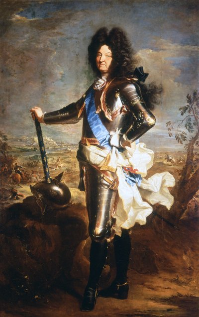 Portret Ludwika XIV, Króla Słońce (1638-1715). Olej Hyacinthe Rigaud, mianowany portrecistą króla. autorstwa Hyacinthe Francois Rigaud