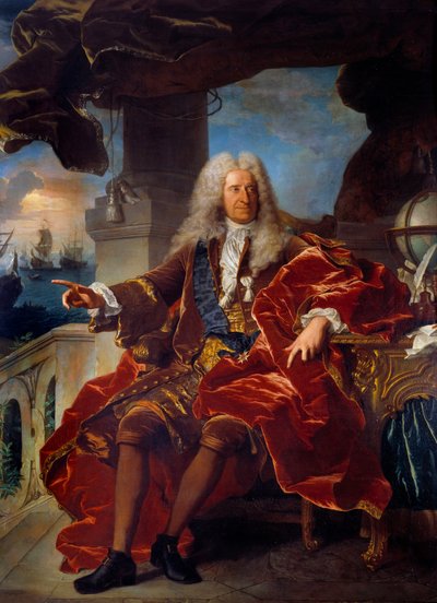 Portret bankiera Samuela Bernarda (1651-1739) Obraz Hyacinthe Rigaud (1659-1743) XVIII w. Słońce. 2,65 x 1,66 m² autorstwa Hyacinthe Francois Rigaud