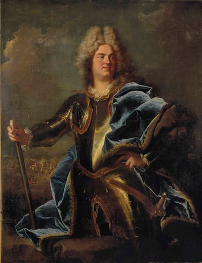 Portret mężczyzny, tradycyjnie identyfikowanego jako Claude Louis Hector, duc de Villars (1653-1734) autorstwa Hyacinthe Rigaud