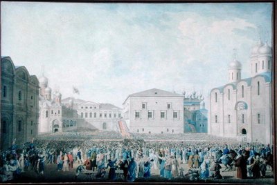 Wielkie przyjęcie Aleksandra I (1777-1825) na Kremlu 15 sierpnia 1816 r. autorstwa I.A. Lavrov