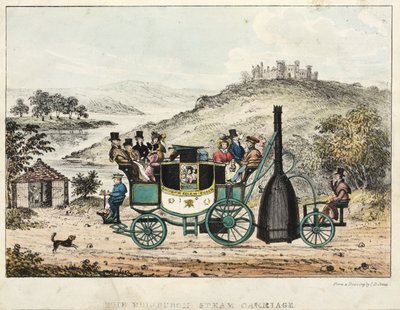 Wagon parowy w Edynburgu autorstwa I.D. after Jones