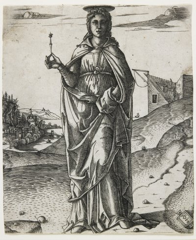 Święta Łucja, ok. 1510 r. (rycina) autorstwa I.I.C.A. Master