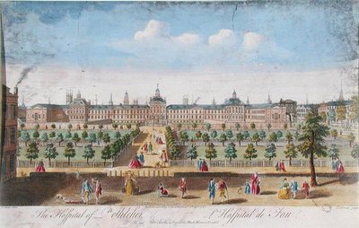 Szpital Bethlehem, grawerowany przez T. Bonles autorstwa I. (after) Maurer
