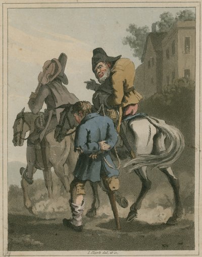Ilustracja z Hudibras autorstwa Samuela Butler autorstwa I Clark