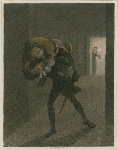 Ilustracja z Hudibras autorstwa Samuela Butler autorstwa I Clark