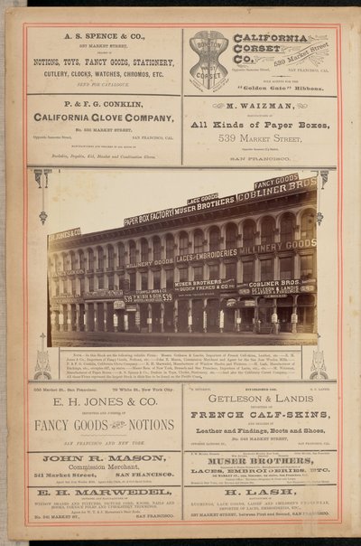 [Budynek przy Market Street, San Francisco]. autorstwa I. W. Taber