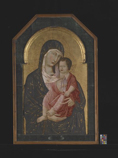 Madonna z Dzieciątkiem (tempera i złoto na drewnie) autorstwa Icilio Federico (attr. to) Joni