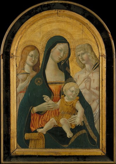 Madonna z Dzieciątkiem ze świętymi Marią Magdaleną i Sebastianem..., XIX-pocz. XX w. autorstwa Icilio Federico Joni