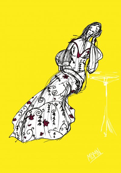 Żółta ilustracja modowa autorstwa Ida Publishing
