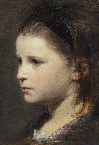 Głowa młodej dziewczyny autorstwa Ignace Henri Jean Fantin Latour