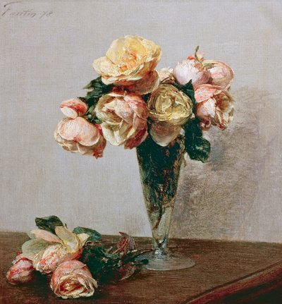 Róża autorstwa Ignace Henri Jean Fantin Latour