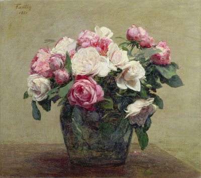 Róże autorstwa Ignace Henri Jean Fantin-Latour