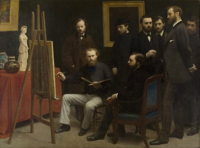 Studio w Les Batignolles, 1870 autorstwa Ignace Henri Jean Fantin-Latour