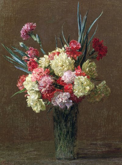 Goździki autorstwa Ignace Henri Jean Fantin Latour