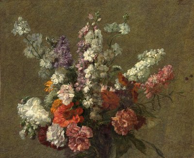 Delphinium; Ostróżka, 1899 autorstwa Ignace Henri Jean Fantin Latour