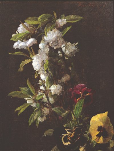 Kwiaty, 1876 autorstwa Ignace Henri Jean Fantin Latour