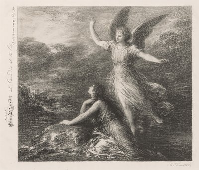 Raj i Peri. autorstwa Ignace Henri Jean Fantin Latour
