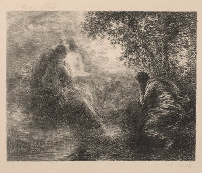 Muzyka i poezja, 1883. autorstwa Ignace Henri Jean Fantin Latour