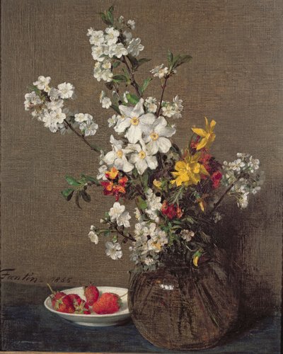 Bukiet wiosenny, 1865 autorstwa Ignace Henri Jean Fantin Latour