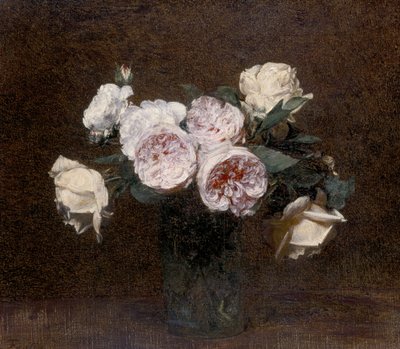 Martwa natura: różowe, białe i żółte róże, 1894 autorstwa Ignace Henri Jean Fantin Latour
