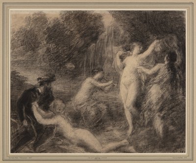 Tannhaüser au Venusberg (kreda na papierze) autorstwa Ignace Henri Jean Fantin Latour